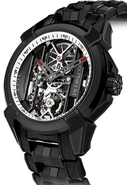 Review Fake Jacob & Co Epic x EX100.21.PS.WB.A21AA Black Titanium Bracelet watch